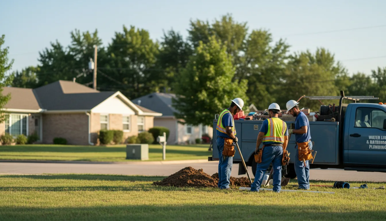Residential water line and bathroom plumbing service in New Roads, LA